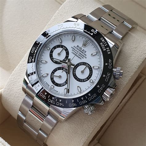 rolex daytona white dial ceramic|rolex daytona price guide.